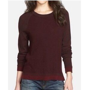 rag & bone/jean Brenda Raglan Pullover Burgundy Sweater